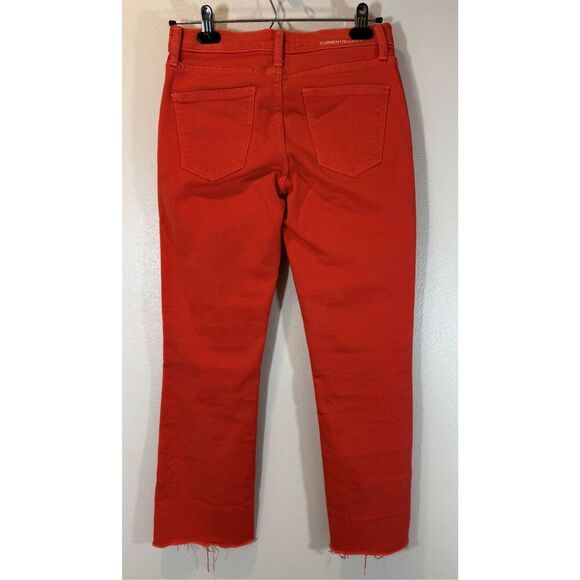 Current/Elliott "The Kick Jean" Fiery Red Cropped Ankle Jeans Women’s Size 25 - Picture 3 of 13